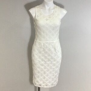 Banana Republic CHLOE White Lace Dress bodycon lined size 6